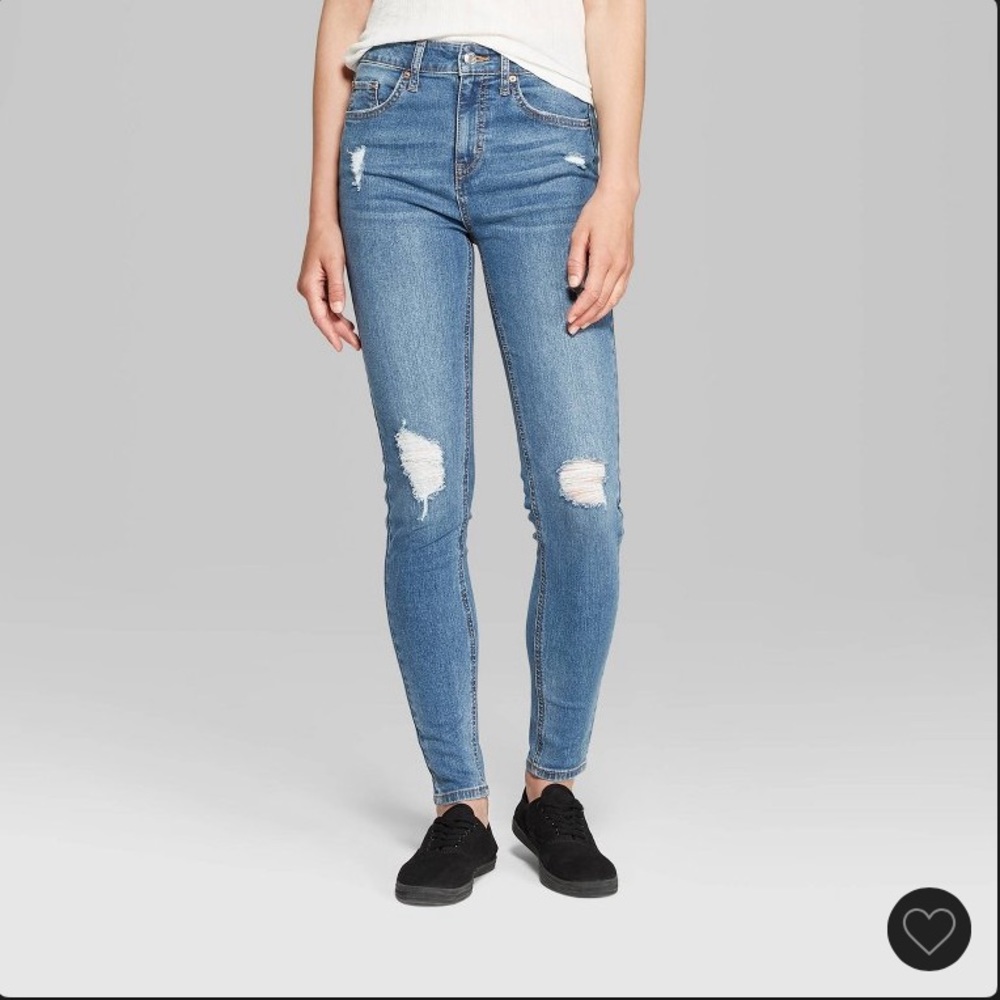 Wild Fable Distressed Skinny Jeans (size 12)